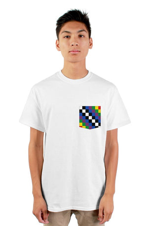Open image in slideshow, Afro Wiphala Pocket T-Shirt
